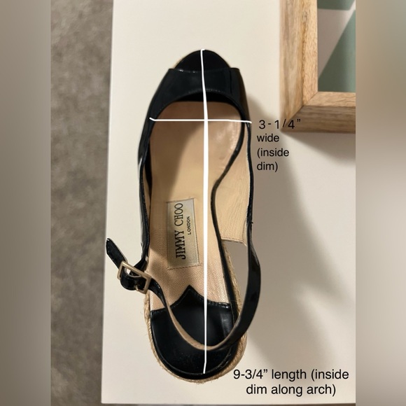 Jimmy Choo Navy Blue Platform Espadrilles Size 38 - Picture 5 of 6